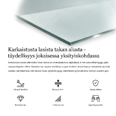 Podložna plošča za kamin prozorna