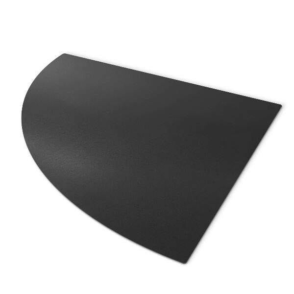 Četrtkrožna podložna plošča za kamin črna iz pločevine