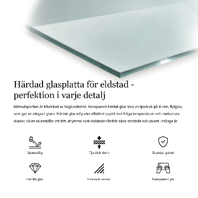 Kaljeno steklo za kamin šestkotne prozorno