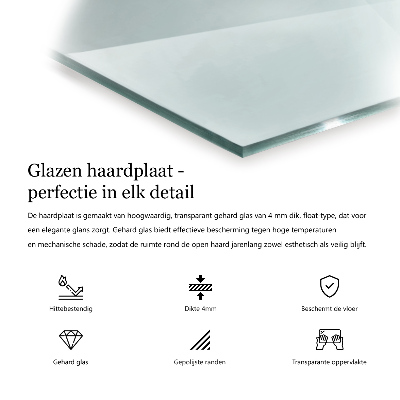 Kaljeno steklo za kamin šestkotne prozorno