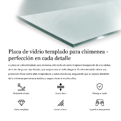 Kaljeno steklo za kamin šestkotne prozorno