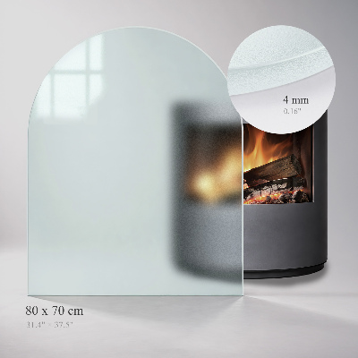 Steklo za pod kamin Semitransparentno polovalno
