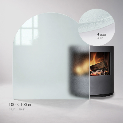 Steklo za pod kamin Semitransparentno polovalno