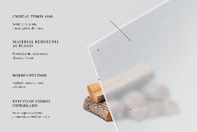 Kaljeno steklo za kamin Okroglo semitransparentno