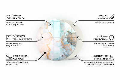 Kaljeno steklo za kamin krog okrogla Tridimenzionalna geometrija