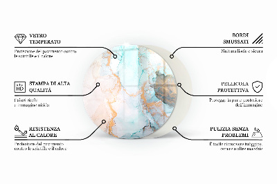 Kaljeno steklo za kamin krog okrogla Tridimenzionalna geometrija