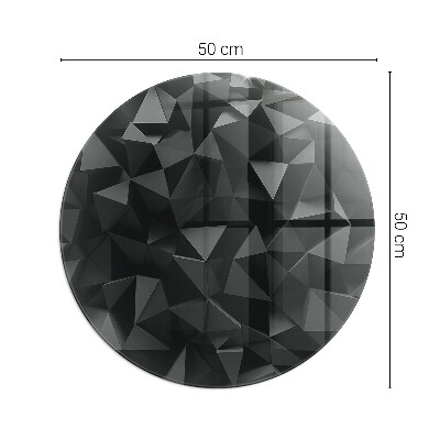 Kaljeno steklo za kamin krog okrogla Tridimenzionalna geometrija