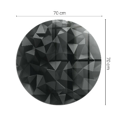 Kaljeno steklo za kamin krog okrogla Tridimenzionalna geometrija