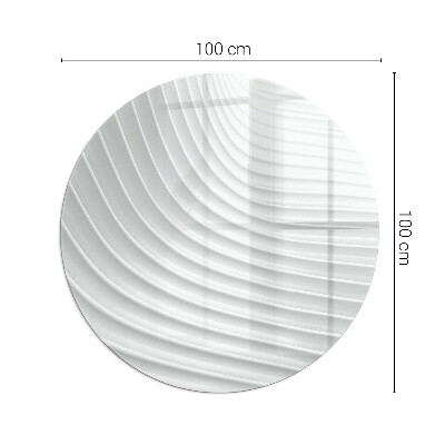 Steklena podložna plošča za kamin okrogla Valovi nežnih linij