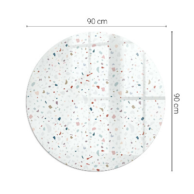 Steklena podložna plošča za kamin okrogla Vzorec z majhnimi oblikami