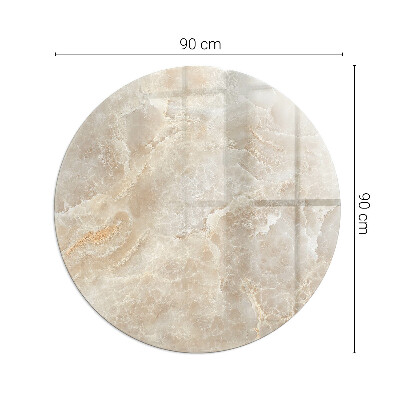 Steklena podložna plošča za kamin okrogla Vzorec naravnega kamna