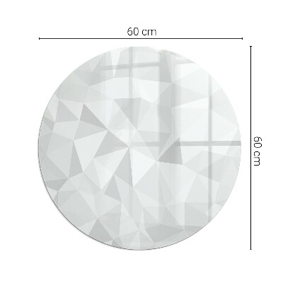 Kaljeno steklo za kamin krog okrogla Abstraktni geometrijski vzorec