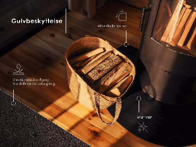 Pravokotna podložna plošča za kamin jeklena pločevina črna