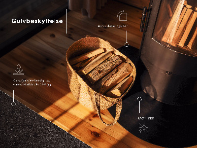 Pravokotna podložna plošča za kamin jeklena pločevina črna