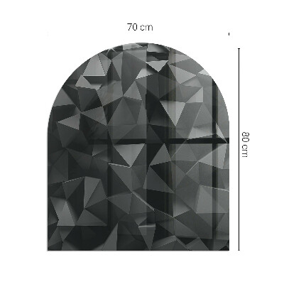 Ognjevarno steklo za kamin polovalno Tridimenzionalna geometrija