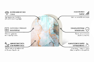 Kaljeno steklo za kamin polovalno Geometrijski 3D vzorec