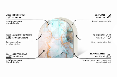 Kaljeno steklo za kamin polovalno Geometrijski 3D vzorec
