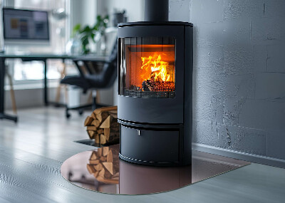 Kaljeno steklo za kamin polovalno Barva roza