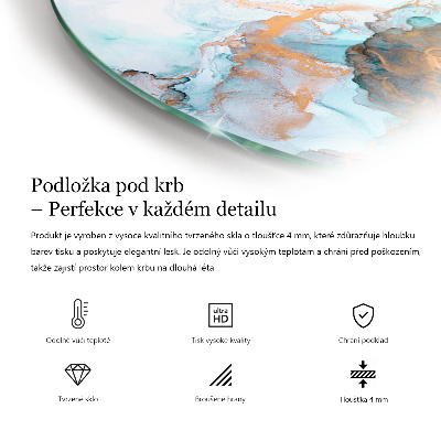 Kaljeno steklo za kamin polovalno Barva rjava