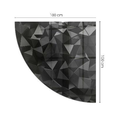 Steklo za pod kamin četrtina Tridimenzionalna geometrija