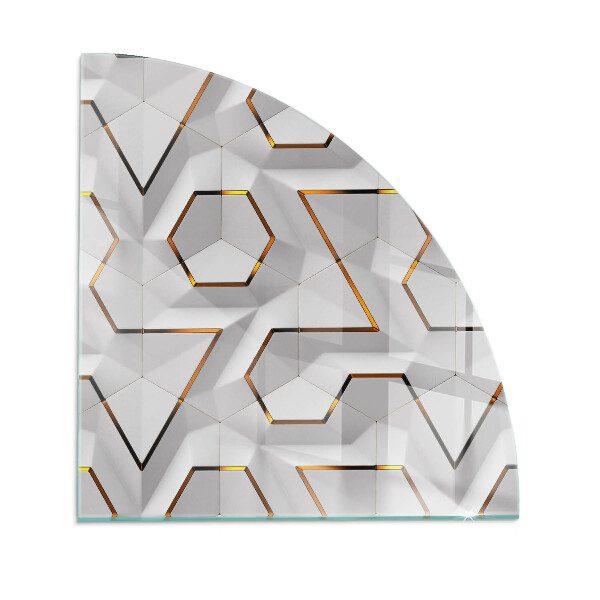 Steklo za kamin četrtina Geometrijski 3D vzorec