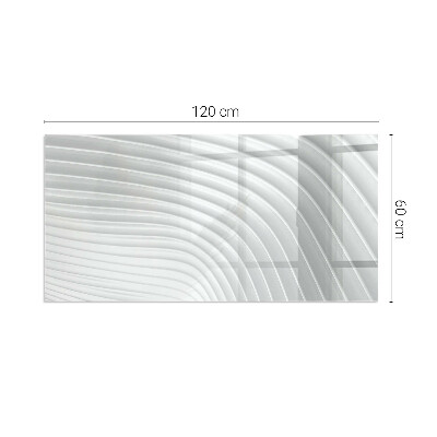 Podložna plošča za kamin pravokotna Valovi nežnih linij