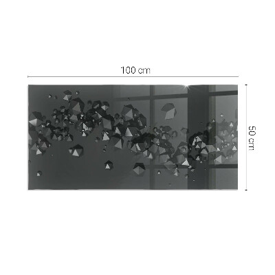 Steklo za kamin pravokotni Abstraktni oblak trdnih snovi