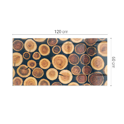 Steklo za kamin pravokotni Škatla z rezanim lesom