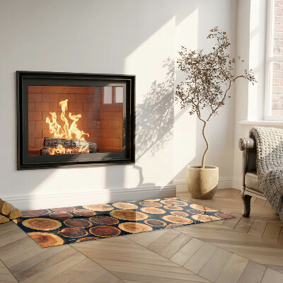 Steklo za kamin pravokotni Škatla z rezanim lesom