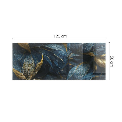 Steklo za kamin pravokotni Elegantna tekstura listov