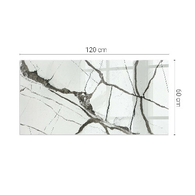 Steklo za kamin pravokotni Vzorec marmornih žil