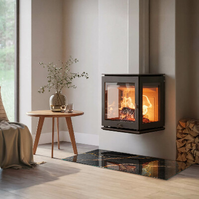 Steklo za kamin pravokotni Eleganten marmor z žilami