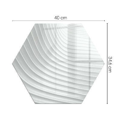 Steklo za kamin šestkotna Valovi subtilnih oblik