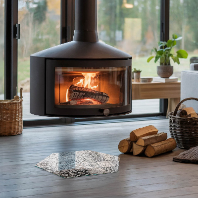 Podložno steklo za kamin šestkotna Dekorativni vzorci iz ploščic