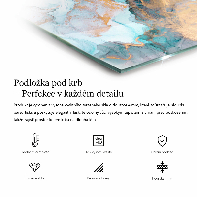 Podložna plošča za kamin šestkotna Marmorni poudarki z nežnimi žilami