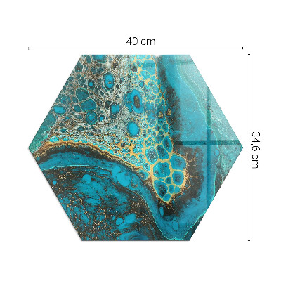 Kaljeno steklo za pod kamin šestkotna Organski vzorec v abstraktnem slogu