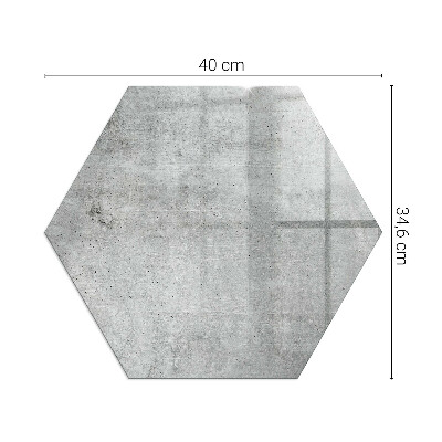 Kaljeno steklo za pod kamin šestkotna Vzorec surovega betona