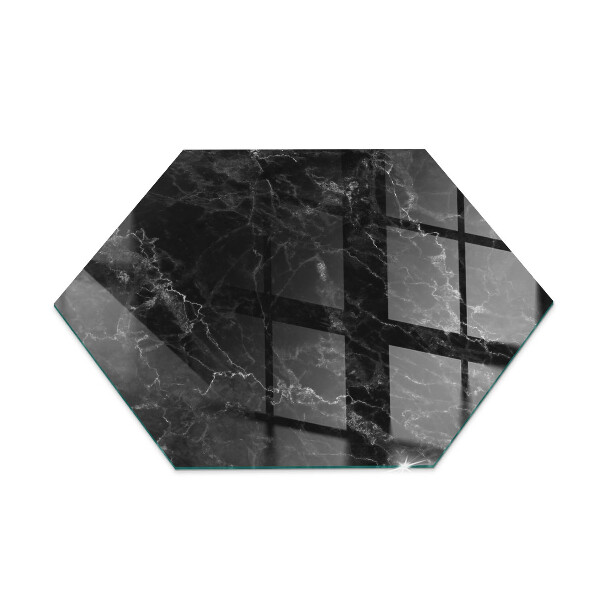 Podložna plošča za kamin šestkotna Eleganten marmorni motiv