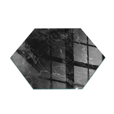 Podložna plošča za kamin šestkotna Eleganten marmorni motiv