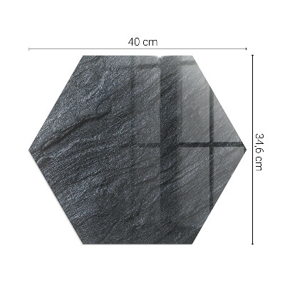 Steklo za kamin šestkotna Vzorec skalnate strukture
