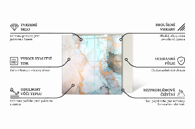 Kaljeno steklo za pod kamin šestkotna Geometrijska abstrakcija v oblikah