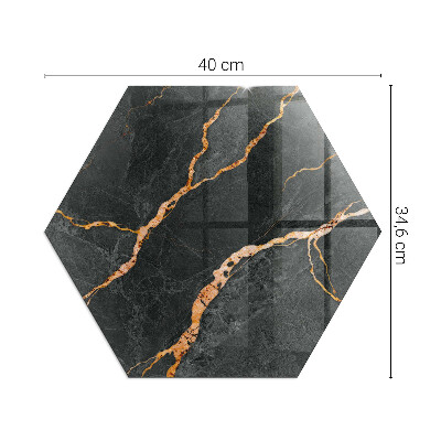 Podložna plošča za kamin šestkotna Marmorni slog z nežnimi žilami