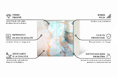 Podložna plošča za kamin šestkotna Barva morja