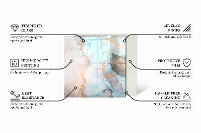 Podložna plošča za kamin šestkotna Barva morja