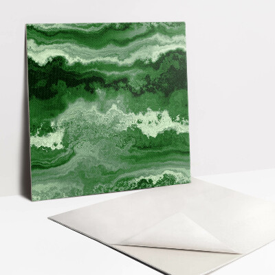 Samolepilne pvc ploščice Motiv zelenega marmorja