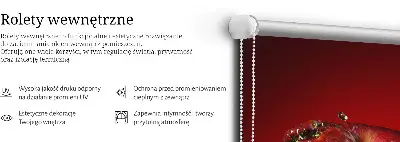Notranje okensko senčilo Rdeče jabolko v globinah