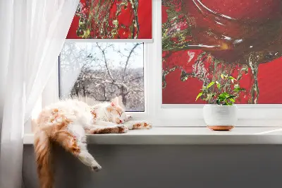 Notranje okensko senčilo Rdeče jabolko v globinah