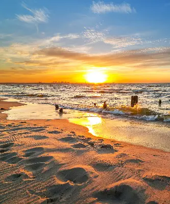 Tekstilno senčilo Sončni zahod in barve