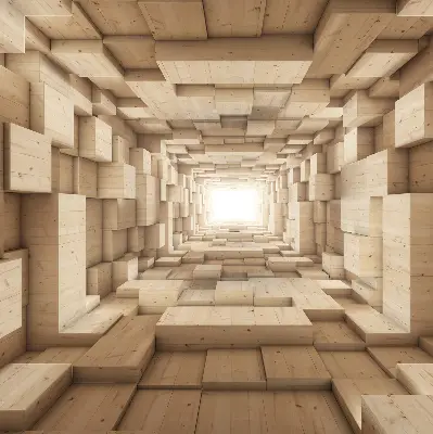 Notranje okensko senčilo 3D lesena luknja