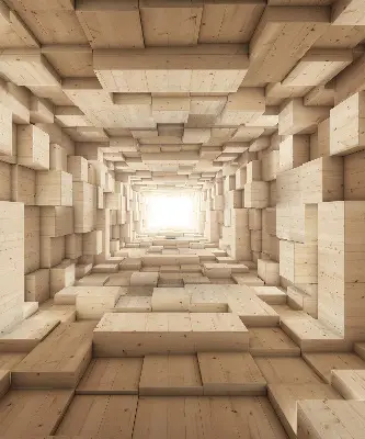 Notranje okensko senčilo 3D lesena luknja